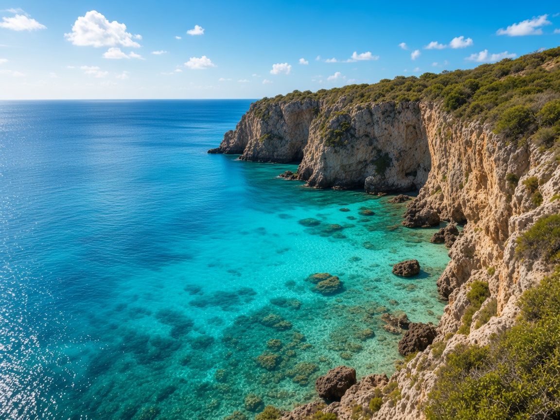 Curaçao cliffs and turquoise cove